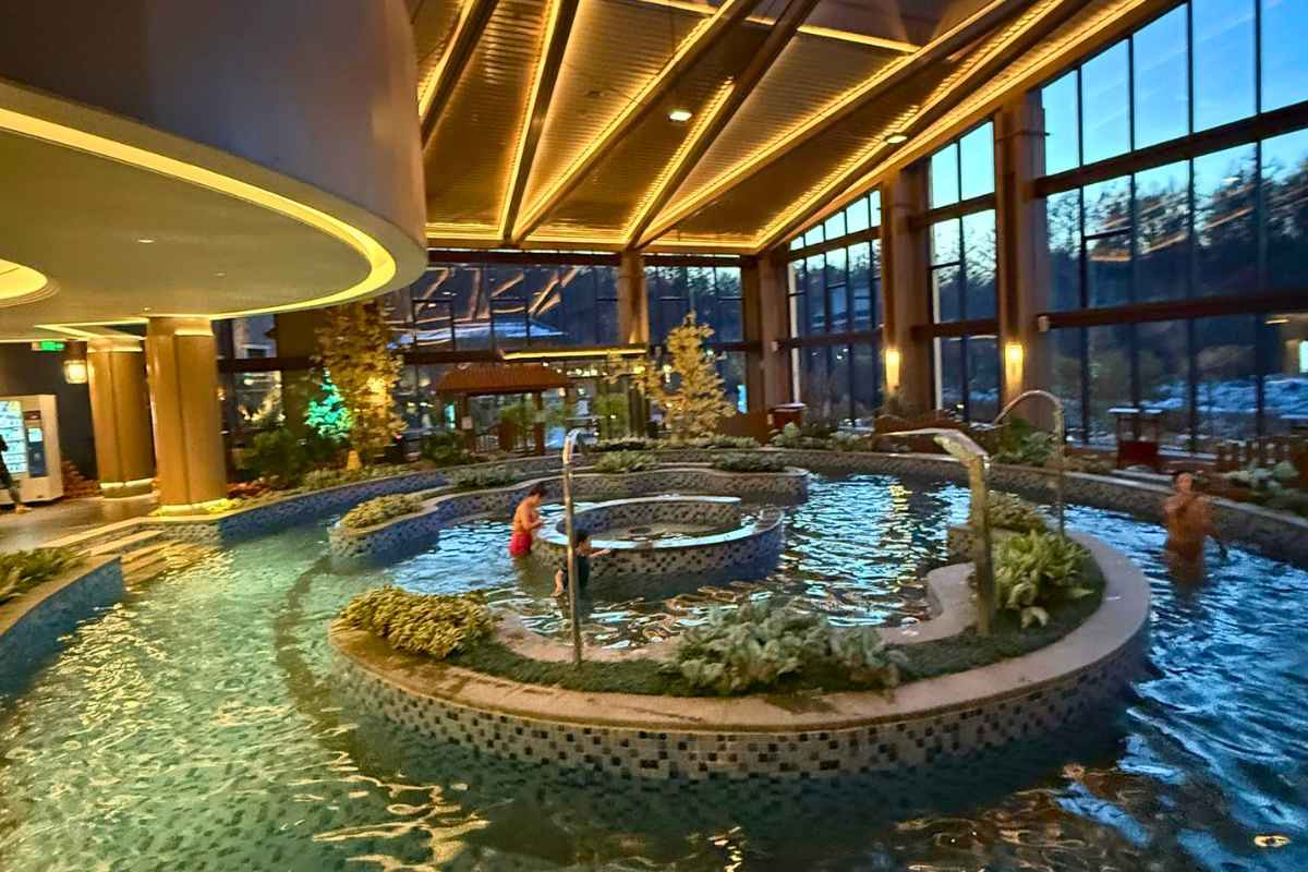Indoor hot-spring pool at Club Med Changbaishan